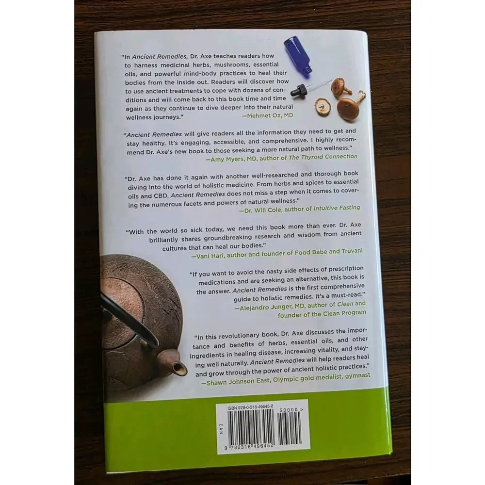 Ancient Remedies Secrets To Healing Herbs Essential Oils Dr. Josh Axe Hardcover